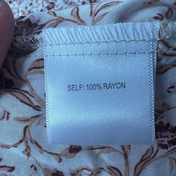 NWT Jane and Delancey Dress Size Small Long Sleeve V-Neck Boho Cottage Prairie - Picture 9 of 11